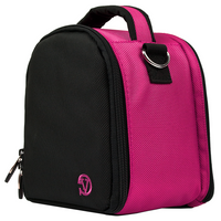 Vangoddy Padded Camera Shoulder Bag - Magenta-Padded construction helps protect a compatible digital camera during storage and travel