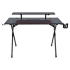 Emerge Vizon 47" Gaming Desk - Black-Raised monitor platform and 6 colour LED lighting strip