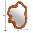 Zuo Foz Mirror - Brown-3 year limited warranty