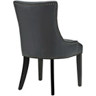 Modway Marquis Faux Leather Dining Chair - Black - 2 Pack-Non-Marking Foot Caps