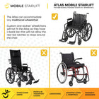 Mobile StairLift Atlas Portable Wheelchair Stairlift - Assorted Colours-Lightweight 53 lb product weight for easier handling and loading