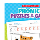 Scholastic Teaching Solutions Phonics Puzzles & Games Activity Book for PreK-K-Fun and engaging activities help build phonemic awareness and phonics skills