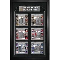 Original Six Player Collage Vertical - Framed Print - 23" x 35"-Premium print framed