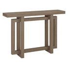 Hudson&Canal Breslow 44"W Console Table - Antiqued Grey Oak-A modern transitional design for your entryway, living room, den, and more