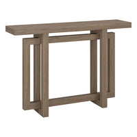 Hudson&Canal Breslow 44"W Console Table - Antiqued Grey Oak-A modern transitional design for your entryway, living room, den, and more