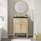 Modway Elysian 24" Wood Bathroom Vanity - Black/Burl-8" Centerset Holes