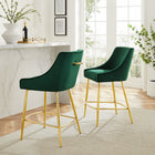 Modway Discern Counter Stools - Green - Set of 2-Dense Foam Padding