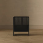 Manhattan Comfort Novara 22" Contemporary 1-Drawer Nightstand - Black-30 Day Limited Manufacturer's Warranty