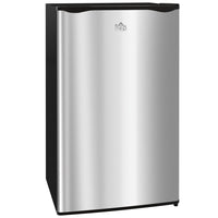 HOMCOM Mini Fridge with Freezer and Reversible Door for Bedroom - Silver-Combines refrigerator and freezer with a 3.2 Cu. Ft. capacity for various food storage