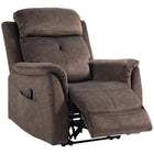 HOMCOM Manual Recliner with Massage Function and Side Pockets - Brown-You can set two intensities, five massage modes, and massage times of 5, 30, or 60  minutes