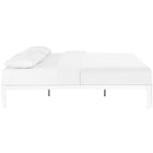 Modway Corinne Full Bed Frame - White-Non-Marking Foot Pads
