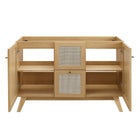 Modway Soma 48" Single or Double Sink Compatible Bathroom Vanity Cabinet - Oak-8