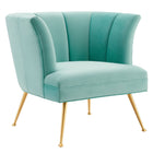 Modway Veronica Channel Tufted Performance Velvet Armchair - Mint-Retro Modern Armchair