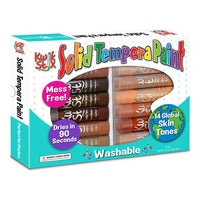 Kwik Stix Tempera Paint Sticks Global Skin Tone Set - 14 Pack-Uncap, twist & paint