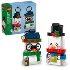 LEGO Seasons & Occasions Snowman Ornaments Building Set-Build 2 LEGO snowman figures with carrot noses and accessories