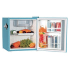 Frigidaire Retro Bar Fridge with Side Bottle Opener - 1.6 cu ft - Blue-Two door compartment shelves allow for easy storage of single cans as well as a 2 L bottle