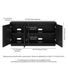Hudson&Canal Hanson Rectangular Fluted TV Stand for TV's up to 55" - Black Grain-Product Dimensions: 47.5" L x 15.5" W x 24" H
