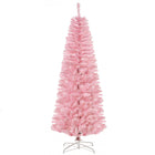 HOMCOM 6' Artificial Christmas Tree - Pink-Artificial Christmas tree in a realistic tree style 