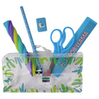Westcott 5-Piece School Set - Assorted Colours-Resealable pouch also acts as a Pencil Case 