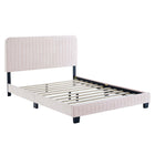 Modway Celine Channel Tufted Performance Velvet Full Platform Bed - Pink-Full Platform Bed