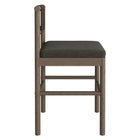 Modway Eleni Outdoor Teak Wood Counter Stools 2-Piece Set - Weathered Grey/Flint-Simple Assembly