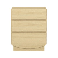 Manhattan Comfort Ardea 20" Contemporary 3-Drawer Nightstand - Natural Oak-Wood Grain Laminate Finish: Warm, natural wood look with a durable, easy-to-clean surface