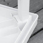 Outsunny Outdoor Garden Side Table - White-Can work as a coffee table, side table, flower stand, and more 