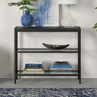 Hudson&Canal Alexis 36"W Console Table - Blackened Bronze-Clean with a soft, dry cloth and no harsh chemicals or abrasive cleaning materials