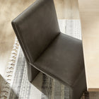 Modway Emory Vegan Leather Dining Side Chair - Mushroom-Non-Marking Foot Pins