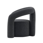 Manhattan Comfort Darian 32.68" Modern Boucle Upholstered Accent Chair - Black - 2 Pack-Inner Seat Depth: 22.24 in. Seat Height: 16.34 in. Inner Seat Width: 21.46 in