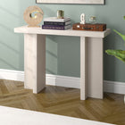 Hudson&Canal Dimitra 42"W Console Table - Alder White-Features easy assembly