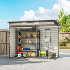 Outsunny Outdoor Storage Shed with Lockable Door- 2 Vents - 8' x 4'-Galvanized steel structure is solid and suitable for outdoor use
