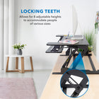 Mount-It! 36" Wide Standing Desk Converter with Gas Spring - Black-Dimensions (desktop): 36.2" x 21.1"