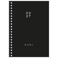 Quo Vadis EXDI Daily Planner with monthly calendars - 15 cm W x 21 cm H - Assorted Colours - Bilingual-January to December