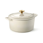Tramontina 5.5 Qt Enameled Cast Iron Round Dutch Oven - Latte with Gold Stainless Steel Knob-9