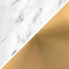 Hudson&Canal Elise 30" Tall Table Lamp with Fabric Shade - Marble/Brass/White-Product Dimensions: 15" L x 15" W x 29.5" H