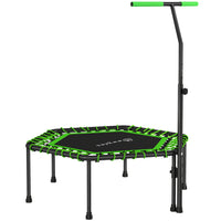 Soozier 45" Rebounder Trampoline for Adults with 3-Level Adjustable Handle-3-level adjustable T-shaped handle offers stability and control for users of different heights 