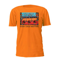 Oscardo John Rombough Remember Every Child Matters T-Shirt - M - Orange-Authentic Indigenous art designs by First Nations, Inuit, and Métis artists from across Canada, showcasing meaningful cultural expression