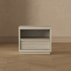 Manhattan Comfort Navis 26" Contemporary 1-Drawer Nightstand - Whitewashed Oak-Home Assembly Required (All Hardware Included)