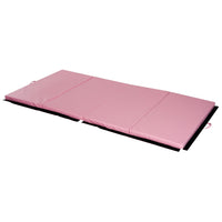 Soozier Folding Gymnastics Tumbling Mat - Exercise Mat with Carrying Handles for Yoga - MMA - Martial Arts - Pink - 4' W x 8' L x 2" D-Cartwheel mat perfect for tumbling, exercise programs, pilates, stretching, yoga, martial arts, gymnastics, daycare activities, and more 