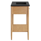 Modway Zaire 36" Bathroom Vanity - Natural/Black-Ceramic Sink Basin