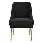 Zuo Maxine Dining Chair - Black/Gold-Soft and smooth velvet fabric