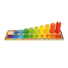 Bigjigs Toys Learn to Count Puzzle-Count the individual color coded discs as they fill up the poles.