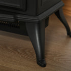HOMCOM Electric Fireplace with Flame Effect - Black-Colour: Black  