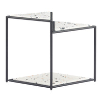 Zuo Miste Side Table - Multicolor-Faux Terrazzo Stone triangular shape tabletop