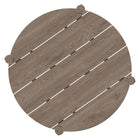 Modway Eleni Round 35" Outdoor Teak Wood Round Bar Table - Weathered Grey Teak-Simple Assembly