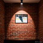 Frameworth Macklin Celebrini San Jose Sharks Action - Framed Canvas - 31.5" x 22.5"-Finished size measures approximately 31.5 inches by 22.5 inches and arrives ready to hang with all hardware included