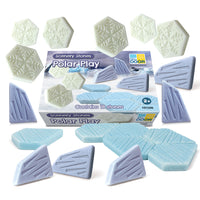 Yellow Door Scenery Stones Polar Play 18-Piece Set-Towering icebergs, floating ice sheets, and deep snow provide an instant setting for chilly, language-rich storytelling.