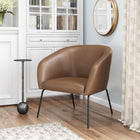 Zuo Quinten Accent Chair - Vintage Brown-Dimensions: 26.0" L x 28.3" W x 28.7" H