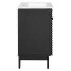 Modway Render 24" Bathroom Vanity - Black/White-Walnut Grain Vanity